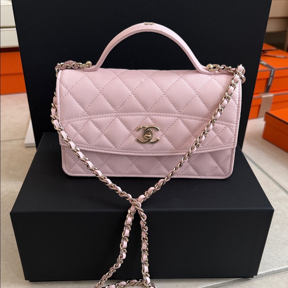 Chanel Light Pink Quilted small flap bag